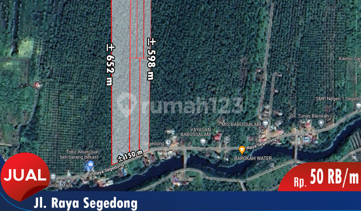 Tanah Murah Tepi Jalan Raya Segedong Mempawah  1