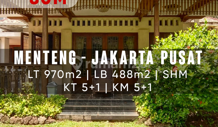 Dijual Cepat Rumah Asri dan Luas di Menteng, Jakarta Pusat