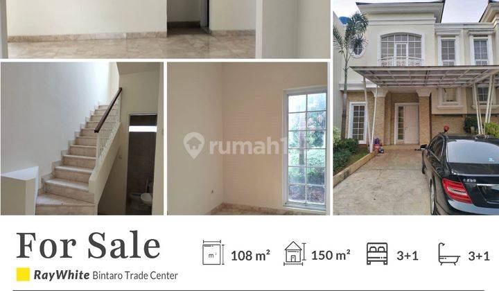 Dijual Rumah Bagus di Lingkungan Nyaman Cluster One Gate Ciputat Timur 2