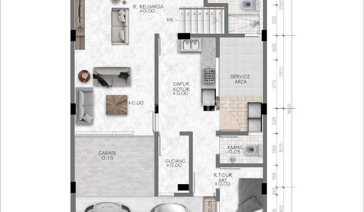 Indent! Minimalis! Baru! Jual Rumah 4 Lantai 8x18 Permata Buana 2