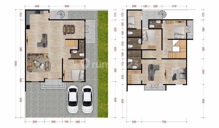 Rumah 2 Baru Lantai di Jl.Padat Karya Dekat SMA Immanuel 2