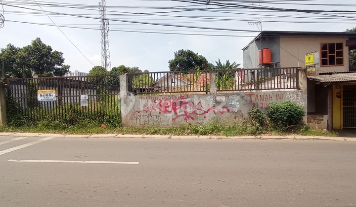 Tanah kotak pagar keliling di jalan alternatif BSD Bintaro  1
