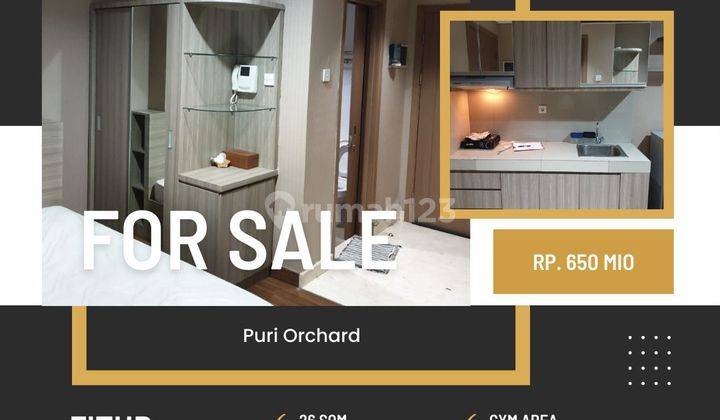 Disewakan unit apartemen Puri Orchard type studio Furnished Bagus 1