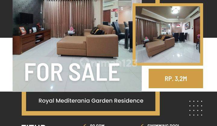 Dijual Apartemen Royal Mediterania Garden 2br Type Special Bagus 1