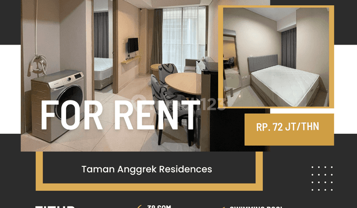 Sewa Apartemen Tares 1br Furnish Dekat Ta,cp,neosho Jakarta Barat 1