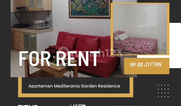 Sewa Apartemen Medit2 2BR town house full furnish siap huni dan strategis jakarta barat  1