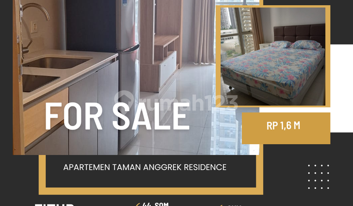JUAL APARTEMEN TAMAN ANGGEK FULL FURNISH SIAP HUNI VIEW POOL TYPE 2 BR STRATEGIS JAKARTA BARAT