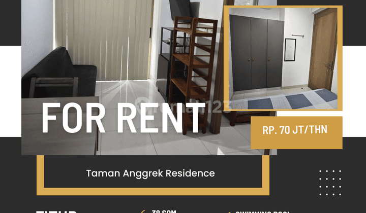 Disewakan Apartemen Tares 1Br Strategis Dekat Mall Ta Cp Jakarta Barat 2