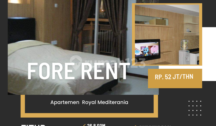 Sewa Apartemen Royal Medit typ studio furnish siap hhuni jakarta barat Sewa Apartemen Royal Medit typ studio furnish siap hhuni jakarta barat