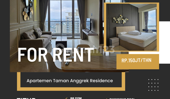 Rent a 2BR Tares apartment fully furnished ready to occupy best view West Jakarta