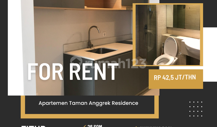 Rent Tares Studio Apartment unfurnished best view near Mall Taman Anggrek West Jakarta Rent Tares Studio Apartment unfurnished best view near Mall Taman Anggrek West Jakarta