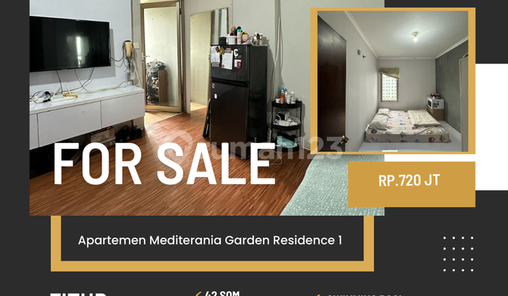 Jual Apartemen Medit1 2BR termurah full furnish siap huni strategis jakarta barat 