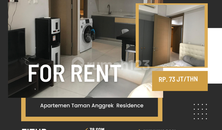 Rent Apartment Taman Anggrek Residence Type 1BR fully furnished ready to move best view pool view West Jakarta