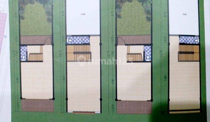 2 Ruko Jadi Satu Palm Residence Benowo Bangunan 2 Lantai  1