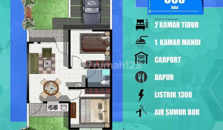 Dijual Rumah Jati Type 42 Desain Modern Minimalis 2