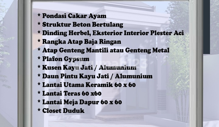 Jual Rumah Baru Pesan Bangun Desain Modern 2