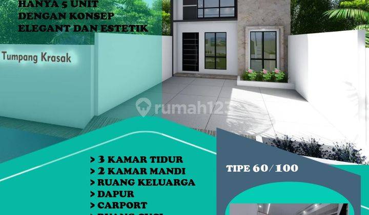 Dijual Rumah Modern Type 60 Luas Desain Modern 1