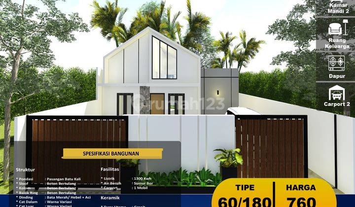 Jual Rumah New Modern Desain Memiliki 2 Carport Lokasi Kudus Jateng  1