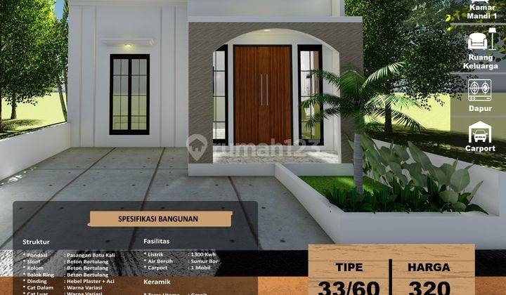 Rumah Modern Minimalis SHM Unfunished Jepang Kudus Jateng 1