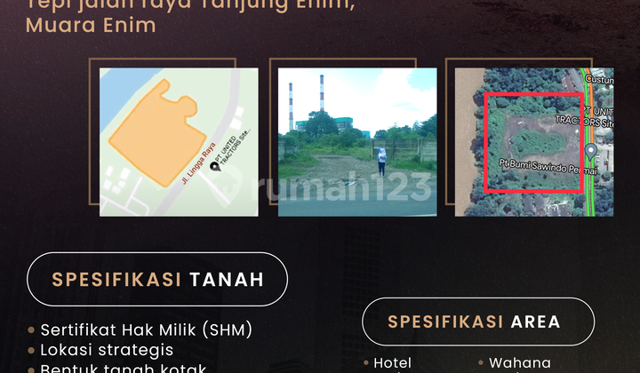 Dijual Tanah Tanjung Enim, Muara Enim ±1,8 Ha 2