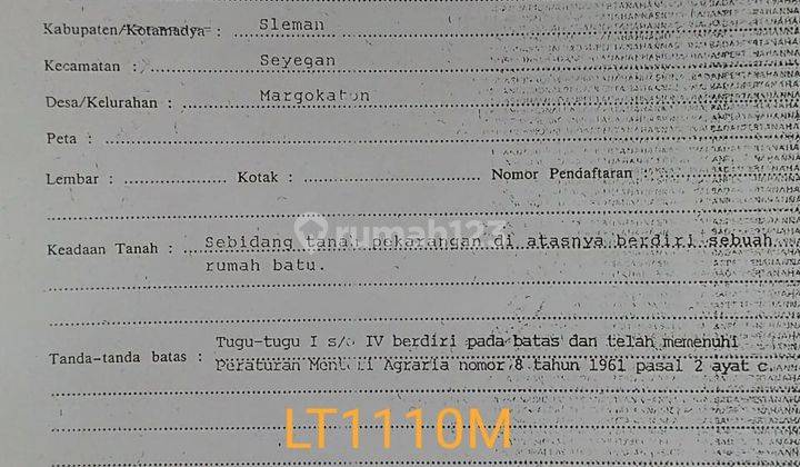 Dijual Tanah Pekarangan Harga Murah Dekat Daerah Wisata di Yogyakarta 5
