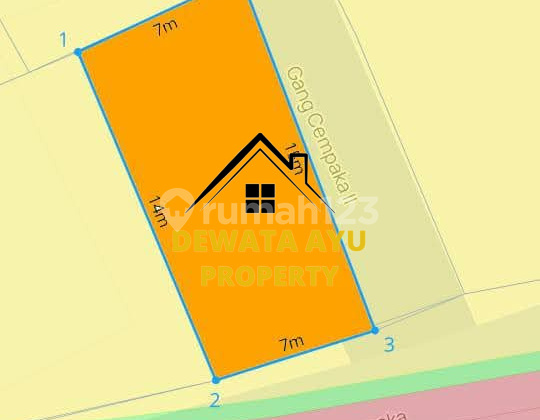 LAHAN ISI BANGUNAN GARASE LUAS 100M2 POSISI HOOK DI SEDAP MALAM