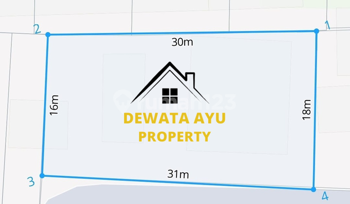 BONUS LAND VILLA 500M2 TOURIST ZONE LOCATION SUBAK SARI NORTH KUTA