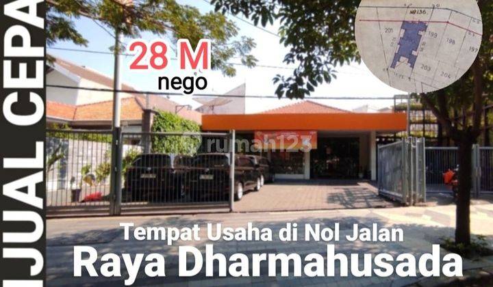 Dijual/ Disewakan Cepat TEMPAT USAHA di Raya Dharmahusada 1