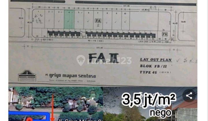 Dijual Tanah Di Perum Griyo Mapan Sentosa Waru Sda 1