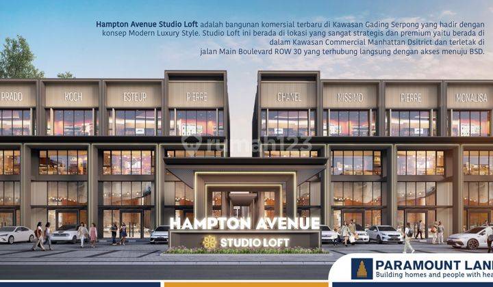 Ruko Hampton Avenue di Gading Serpong 1