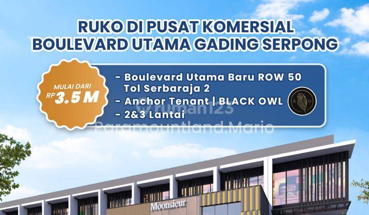 Ruko Hampton Avenue 2 Lantai 4.5x15 di Gading Serpong 1