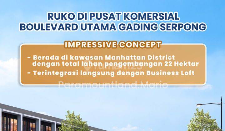 Ruko di Gading Serpong 4.5x15 Hampton Avenue 2 Lantai 2