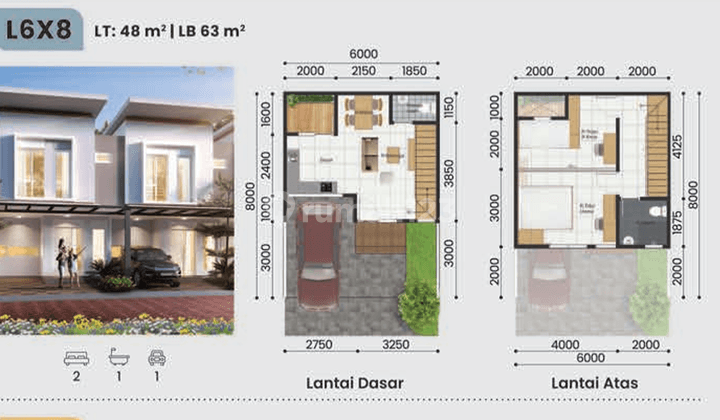 Rumah Full Furnished Zuma Malibu Village 6x8 Hadap Utara 2