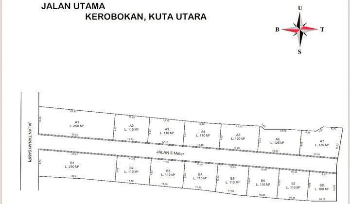 Tanah kavling zona pemukiman di kerobokan kaja bali 2