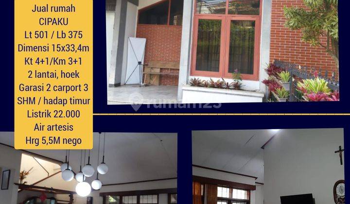 R Rumah 2 Lantai Cipaku Bersi Dan Siap Huni  1