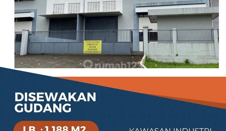 Disewakan Gudang Luas 1.188 M2 Kawasan Industri Lippo Cikarang 1