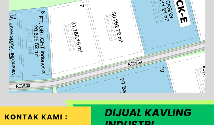 Kavling Industri 3 Hektar Siap Bangun  1
