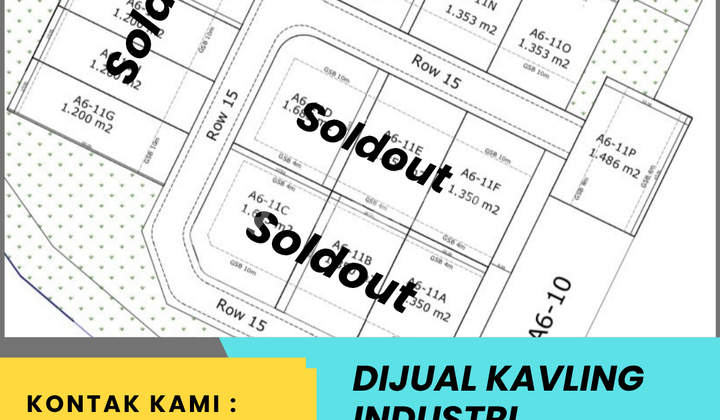 Available Kavling Industri  Luas 1.486 M2 Delta Silicon 1 Lippo 