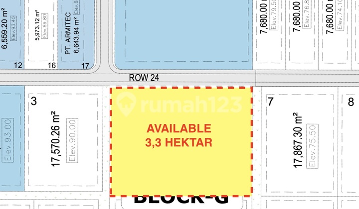 KAVLING INDUSTRI 3,3 HEKTAR KARAWANG BARAT