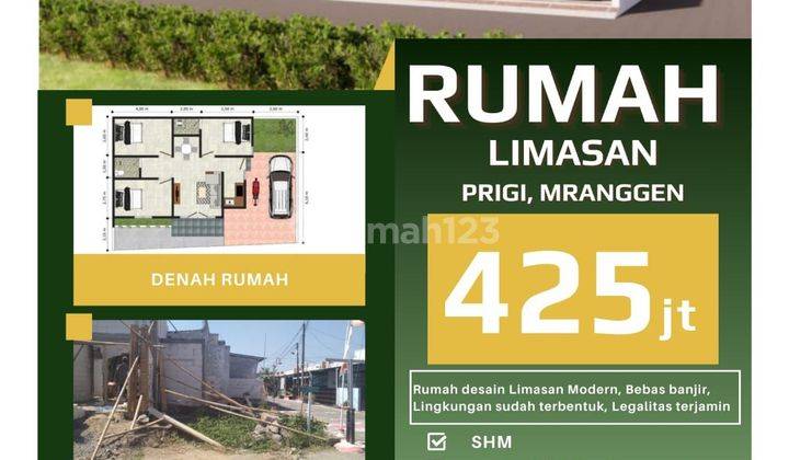 Rumah Baru Unfurnished Shm Di Jl Prigi Mranggen, Demak 1