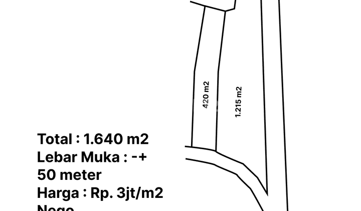 Tanah di Jalan Kolonel Masturi, Bandung Barat SHM Lt 1.640 m² 1