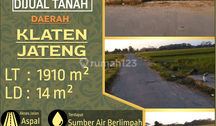 Tanah Dan Sumber Air Cocok Untuk Usaha di Klaten. Jawa Tengah 1