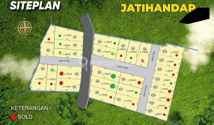 10 Tanah Kavling Murah, Strategis Siap Bangun di Jatihandap 1