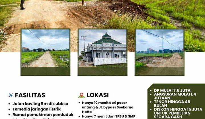 TANAH KAVLING KREDIT DEKAT PASAR UNTUNG SUROPATI  1