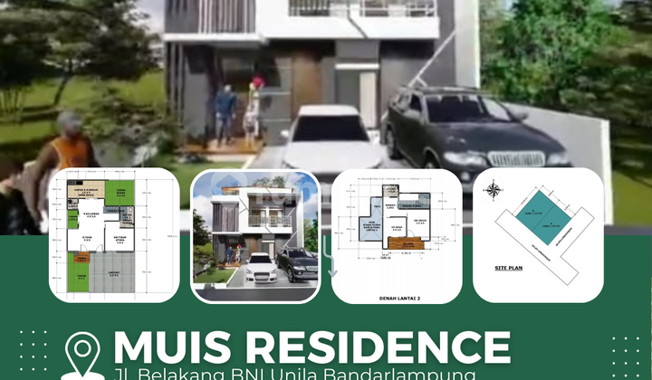 Rumah Dua Lantai Di Kawasan Kampus Unila 1
