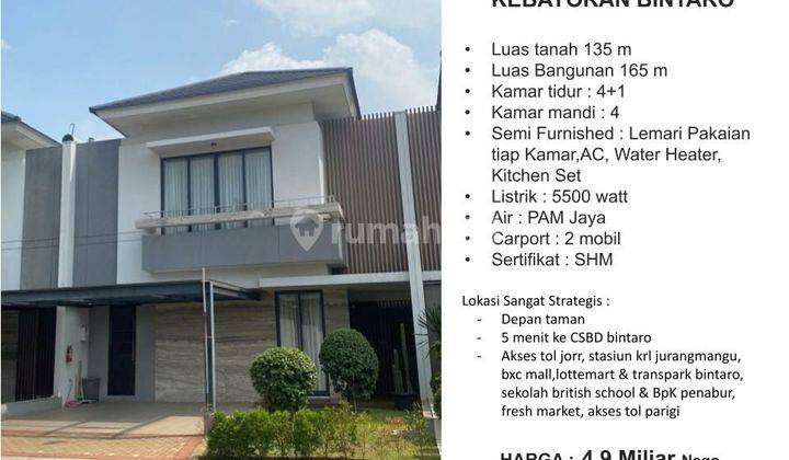 Dijual Rumah Mewah Cantik Siap Huni DiDalam Cluster Exclusive Kebayoran, Bintaro  1