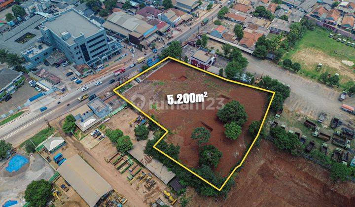 Dijual Kavling Komersial 5200m2 di Narogong Raya, Dekat Pintu Tol 1