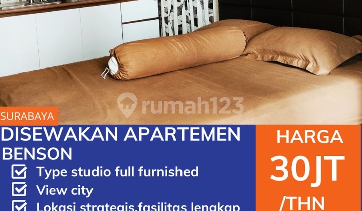 DISEWAKAN APARTEMEN Lokasi BENSON PAKUWON MALL Luas Unit 32 m2 1