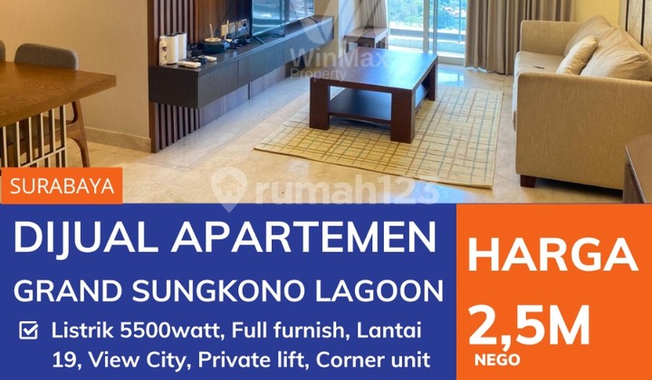 DIJUAL APARTEMEN Lokasi GRAND SUNGKONO LAGOON LT 149 m2  1