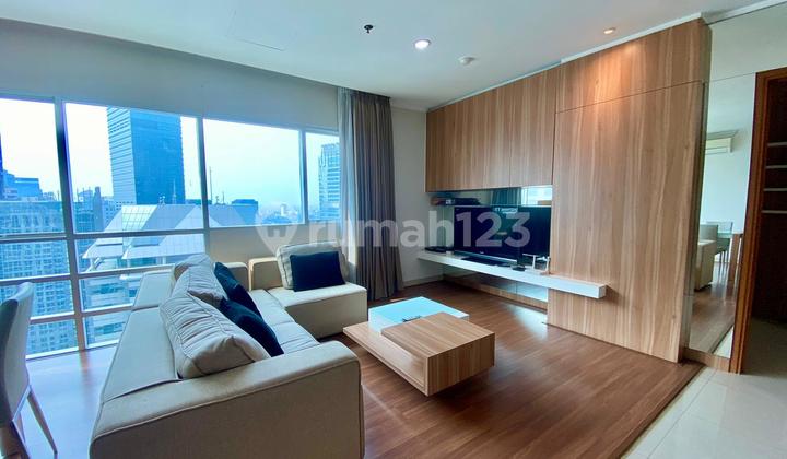 Apartemen Sahid Sudirman Residence 3 Bedroom Renovasi Menjadi 2 Bedroom Besar Furnished di Sudirmaan Dekat ke Stasiun MRT dan Perkantoran Sudirman Kuningan Jakarta Selatan